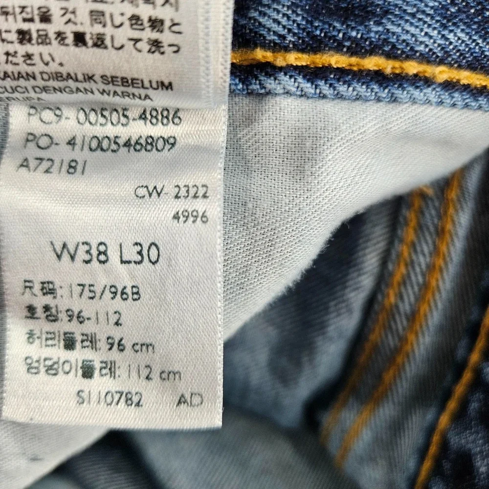 Levis‎ Jeans Mens 38x30 Blue 505 Regular Fit Straight Leg Workwear Western Pants